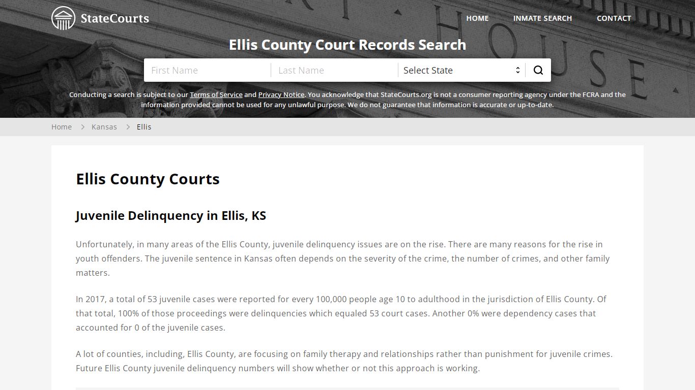 Ellis County, KS Courts - Records & Cases - StateCourts