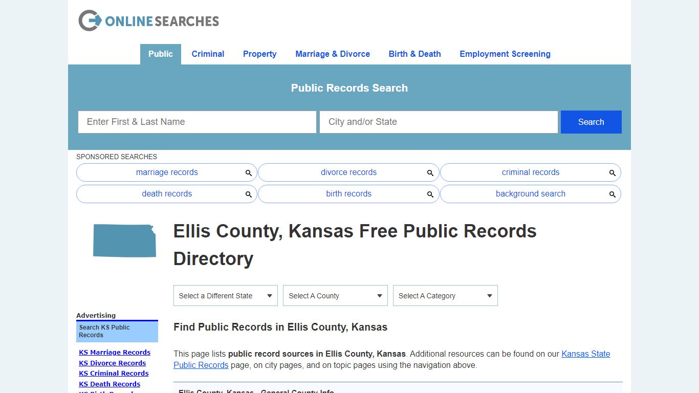 Ellis County, Kansas Public Records Directory